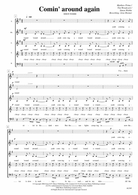 Coming Around Again (arr. Jetse Bremer)