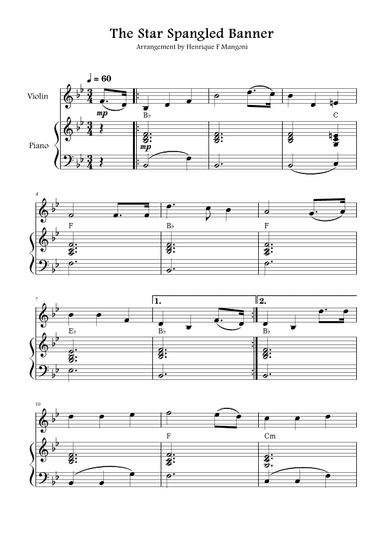 The Star-Spangled Banner (arr. Henrique F Mangoni)