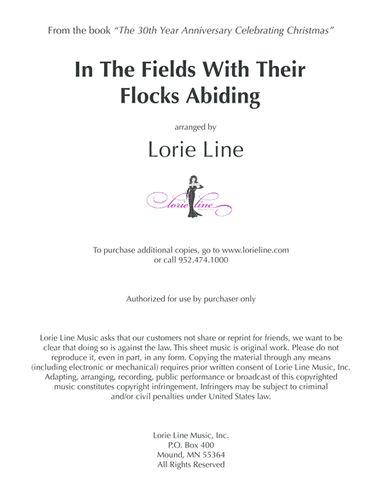 In The Fields With Their Flocks Abiding (arr. Lorie Line)