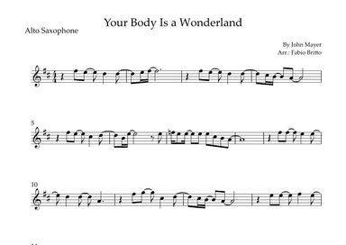 Your Body Is A Wonderland (arr. Fabio Britto)