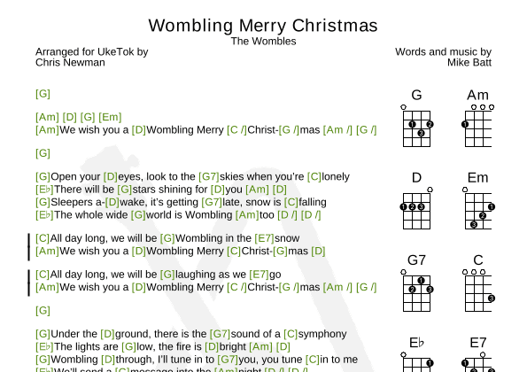 Wombling Merry Christmas (arr. UkeTok)