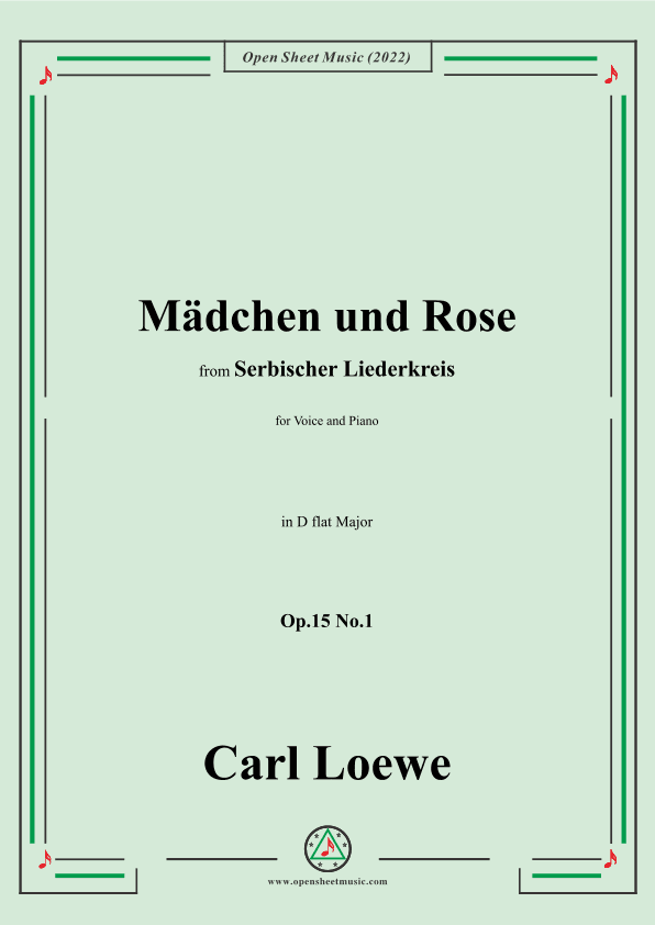 Loewe-Mädchen und Rose,in D flat Major,Op.15 No.1 (arr. OSM Press)