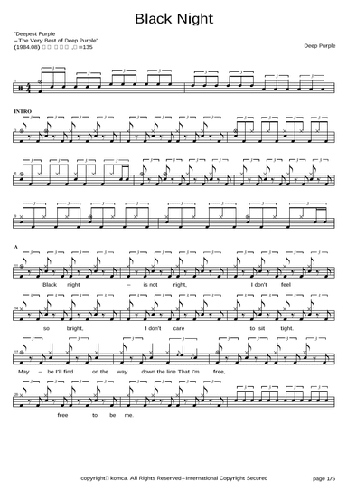 Black Night (arr. COPYDRUM)