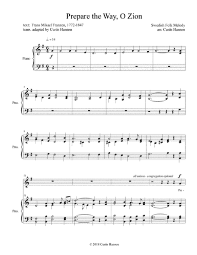 Prepare the Way, O Zion (SATB) (arr. Curtis Hanson)