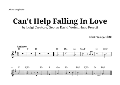Can't Help Falling In Love (arr. Langanho)