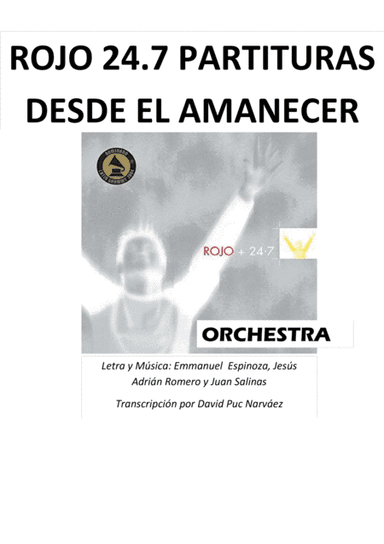 Rojo 24.7 Desde el amanecer Partituras (arr. Transcription by David Puc Narváez)