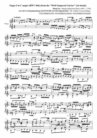 Bach (J.S.) - Fugue I in C major (BWV 846) (from the "Well Tempered Clavier" [1st book]) - Arr. for (arr. Andrei Lucian Dragoi)