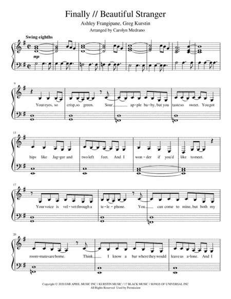 Beautiful Stranger (arr. Carolyn Medrano)