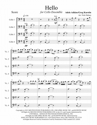 Hello (arr. Nick Halsey)