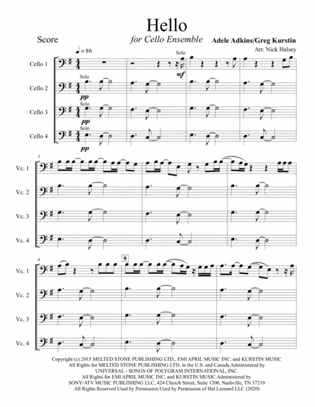 Hello (arr. Nick Halsey)