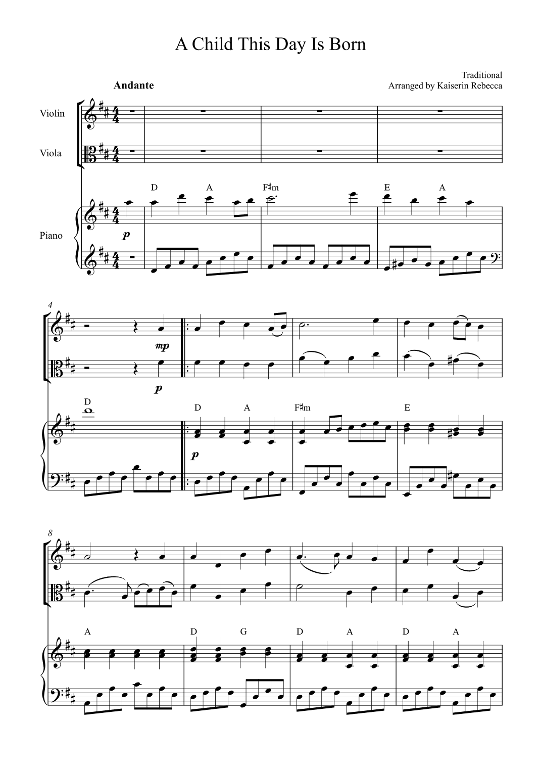 A Child This Day Is Born (arr. Kaiserin Rebecca)