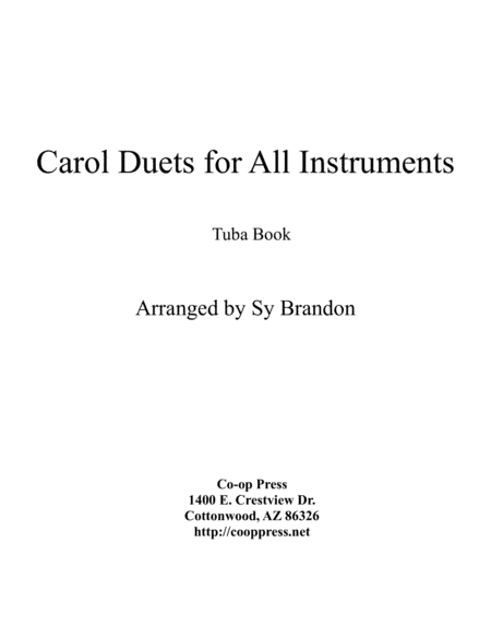 Carol Duets for all Instruments Tuba Book (arr. Sy Brandon)