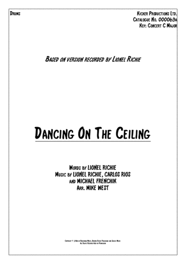 Dancing On The Ceiling (arr. Mike West)