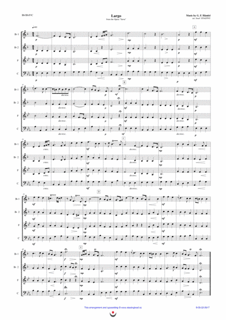 Largo (Serse) (arr. Josef STASTNY)