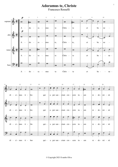Adoramus te, Christe (arr. Evandro Oliva)