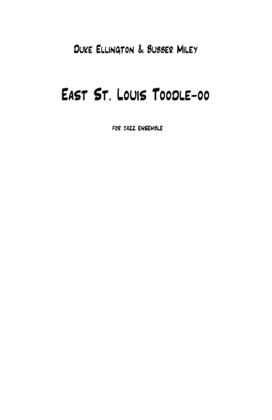 East St. Louis Toodle-oo (arr. Craig Peaslee)