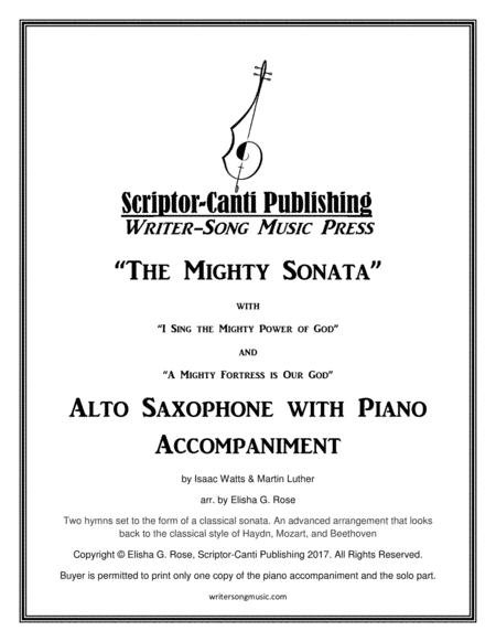 (I Sing The Mighty Power Of God & A Mighty Fortress Is Our God) The Mighty Sonata - Alto Saxophone (arr. Elisha G. Rose)