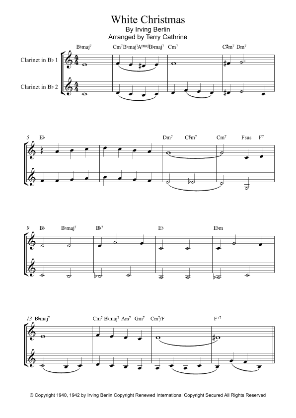 White Christmas (arr. Terry Cathrine)
