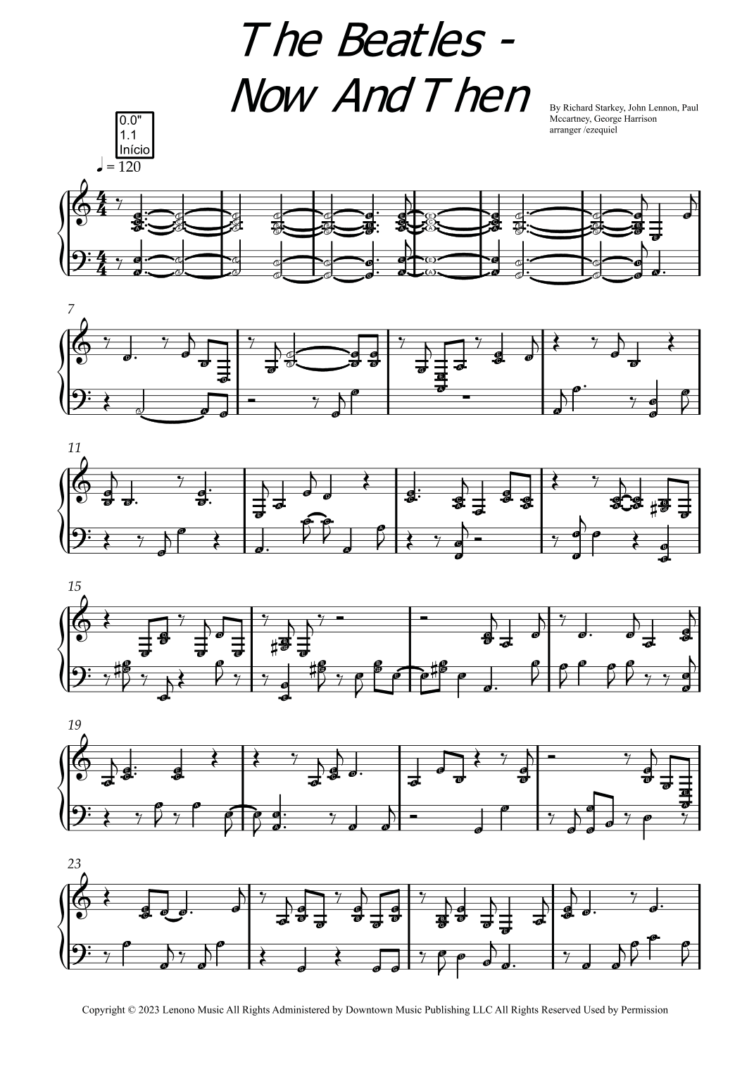 Now And Then (arr. BY EZEQUIEL EDIÇÕES)