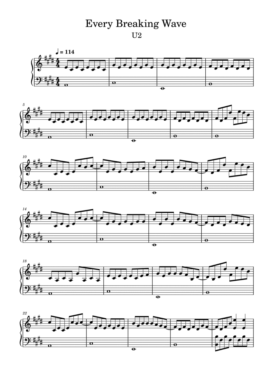 Every Breaking Wave (arr. Darcy)