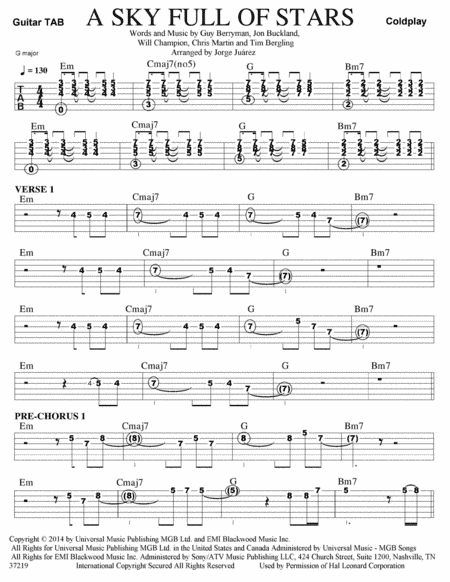 A Sky Full Of Stars (arr. Jorge Juárez)