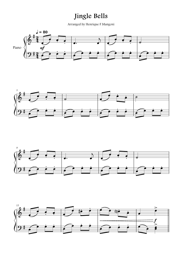 Jingle Bells (arr. Henrique F Mangoni)