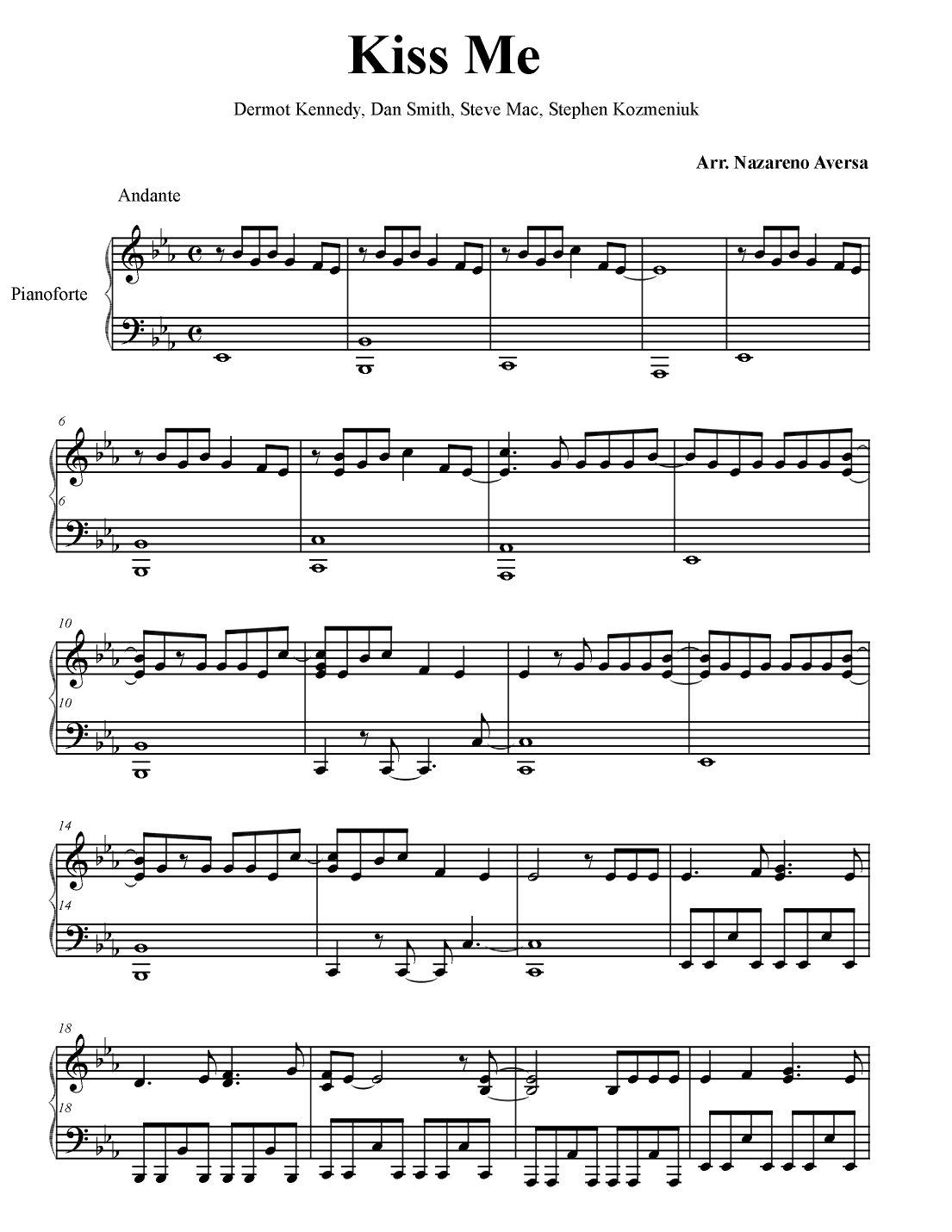 Kiss Me (arr. Nazareno Aversa)
