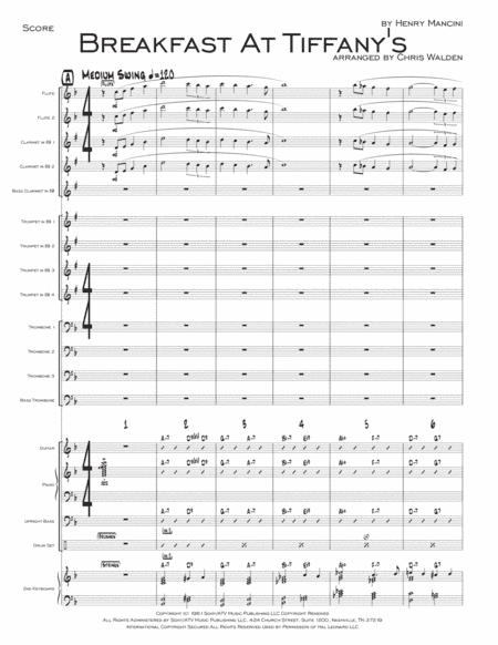 Breakfast At Tiffany's  Theme from the Paramount Picture BREAKFAST AT TIFFANY'S (arr. Chris Walden)