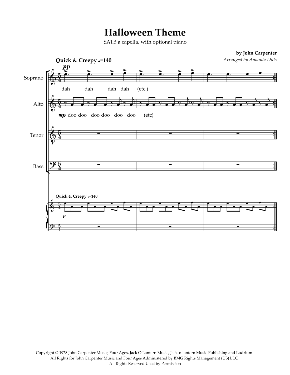 Halloween Theme (arr. Amanda Dills)