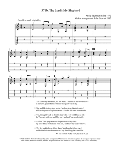 371b The Lord's My Shepherd (arr. John Stewart 2013)