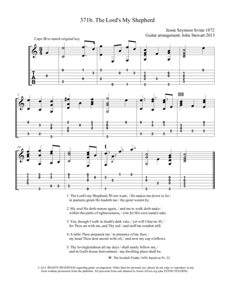 371b The Lord's My Shepherd (arr. John Stewart 2013)