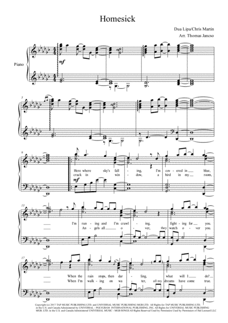 Homesick (arr. Thomas Jancso)