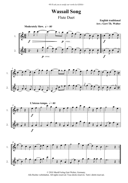 Wassail Song (arr. Gert Th. Walter)