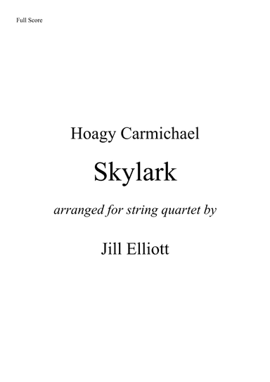 Skylark (arr. Jill Elliott)