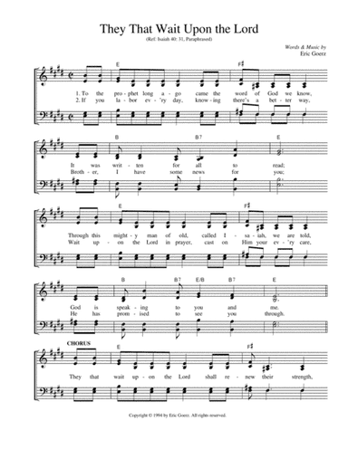 They That Wait Upon The Lord