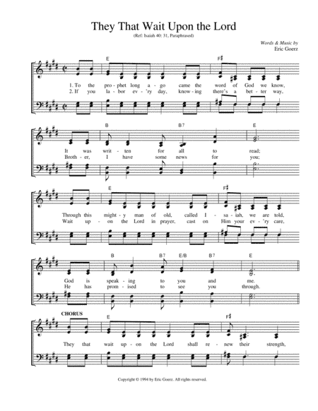 They That Wait Upon The Lord