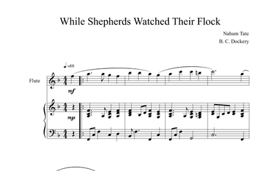 While Shepherds Watched Their Flock (Flute Solo with Piano Accompaniment) (arr. B. C. Dockery)