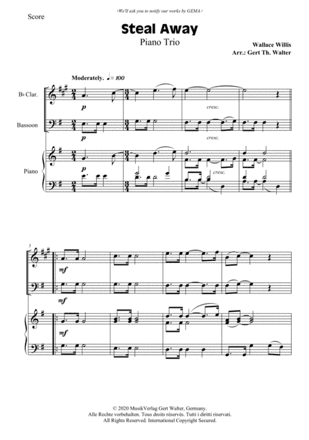 Steal Away (arr. Gert Th. Walter)