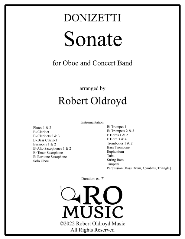 Sonate for Oboe and Concert Band (arr. Robert B Oldroyd)