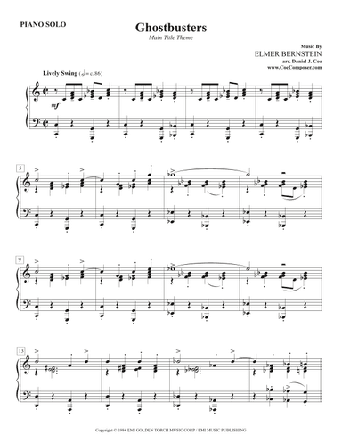 Main Title Theme (ghostbusters) (arr. Daniel J. Coe)