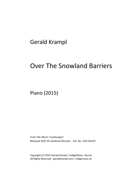 Over The Snowland Barriers