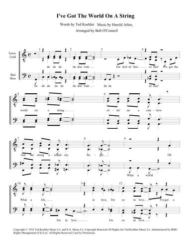 I've Got The World On A String (arr. Bob O'Connell)