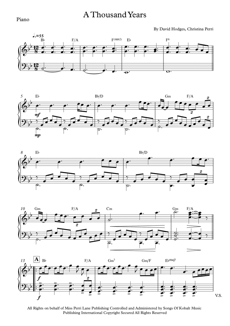 A Thousand Years (arr. Vinicius Louzada)
