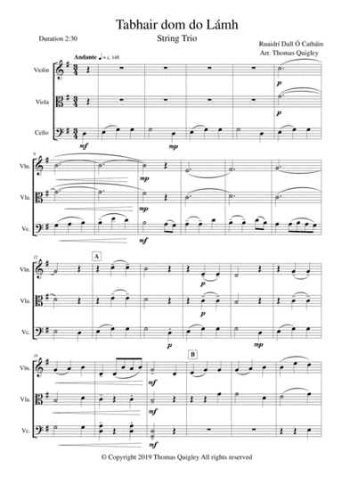 Tabhair dom do Lámh (arr. Thomas Quigley)