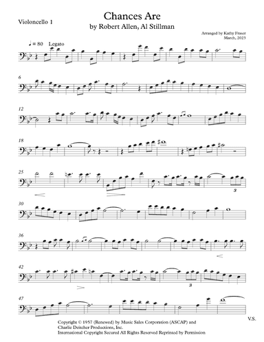 Chances Are (arr. Katherine L Fraser)