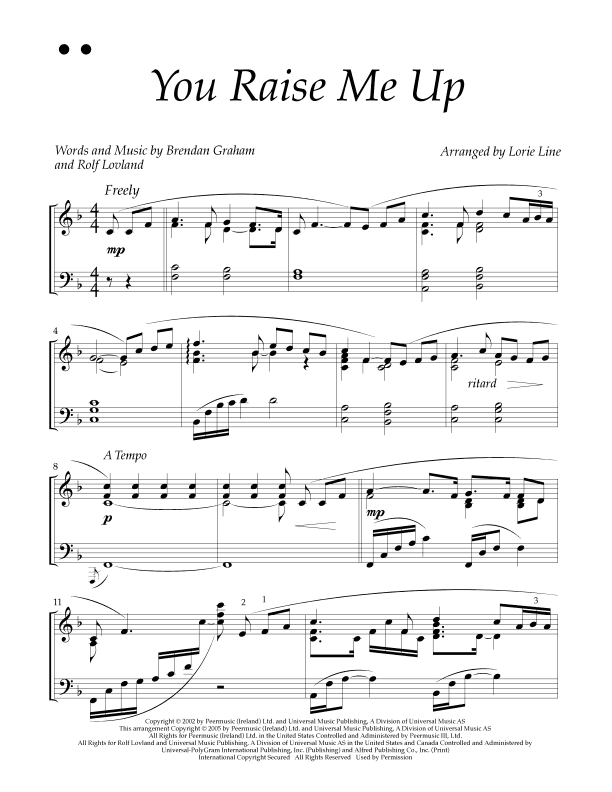 You Raise Me Up (arr. Lorie Line)