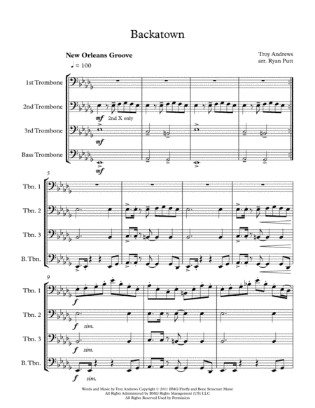 Backatown (arr. Ryan Putt)