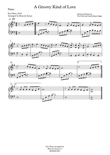 A Groovy Kind Of Love (arr. De Souza et Music LLP)