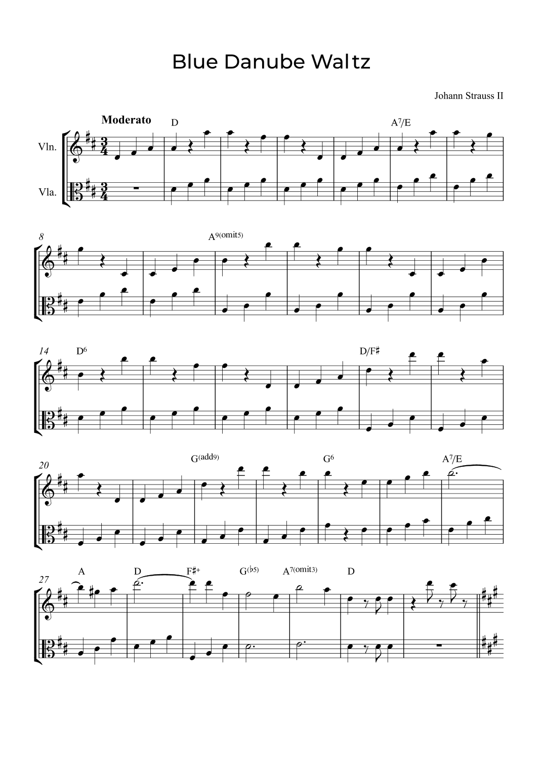 Blue Danube Waltz (arr. Alex Nunes Rodrigues)