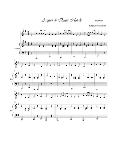 Auguri di Buon Natale. Oboe e piano (arr. Ester Alessandrini)